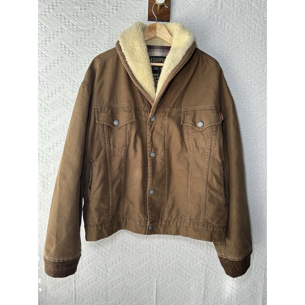 Vintage Sisley Work‎ Wear Style Jacket Made In Italy Sz Large.
